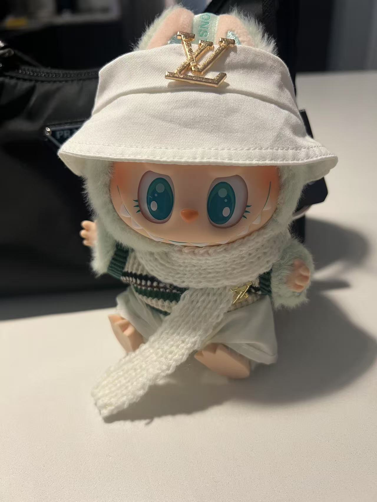 LV outfit w/ Scarf *White and Green*